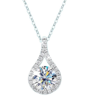 Real Moissanite Water Drop Necklace - Sparkling Gift - Ornalux