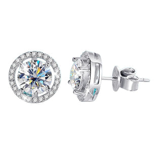 2CT Certified Moissanite Stud Earrings (2 Colors) - Ornalux