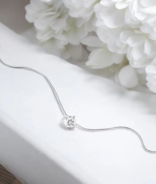 2CT Certified Moissanite Necklace - Sparkling Pendant - Ornalux