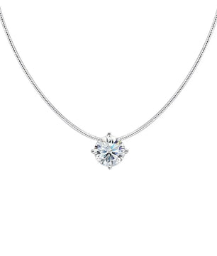 2CT Certified Moissanite Necklace - Sparkling Pendant - Ornalux