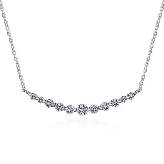 All Moissanite Necklace 1.1ct Sparkling Lab Diamond Pendant - Ornalux