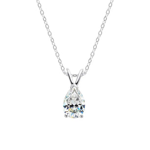 18k Plated 1.5CT Pear Cut Moissanite Diamond Necklace - Ornalux