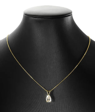 18k Plated 1.5CT Pear Cut Moissanite Diamond Necklace - Ornalux