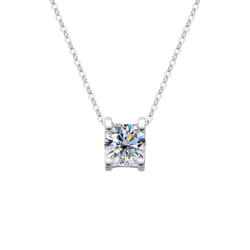 D Color 2CT Moissanite Pendant - Classic Wedding Necklace - Ornalux