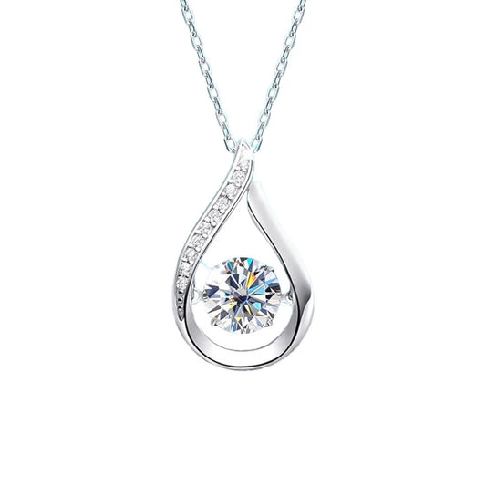 Sparkling 1.0ct Moissanite Pendant - 925 Silver - Ornalux