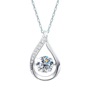 Sparkling 1.0ct Moissanite Pendant - 925 Silver - Ornalux