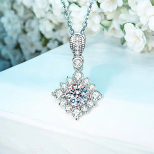 1ct Moissanite Diamond Pendant Necklace - Ornalux