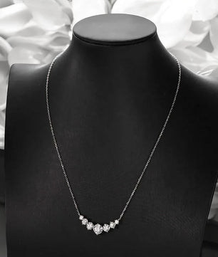 Sparkling Moissanite Diamond Pendant Necklace - Ornalux