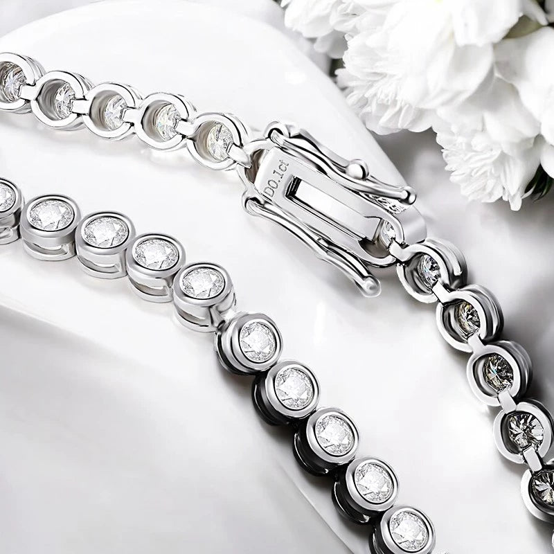 GRA Certified D Color Moissanite Tennis Bracelet - Ornalux