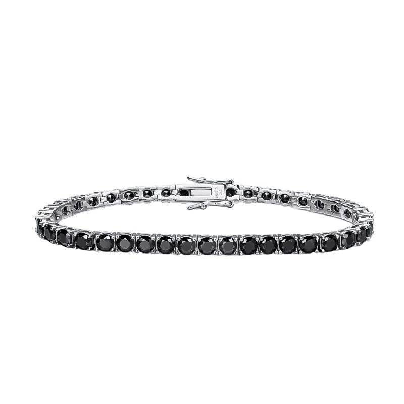 Certified Black Moissanite Tennis Bracelet - Ornalux