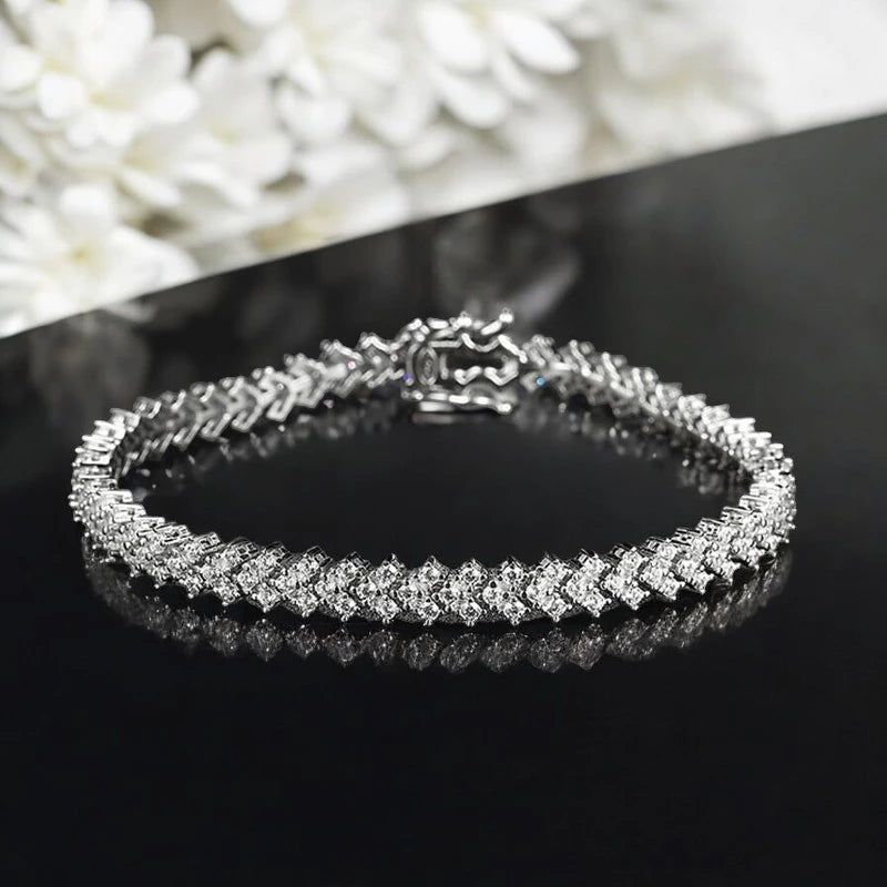 D Color Full Moissanite Tennis Bracelet - Ornalux