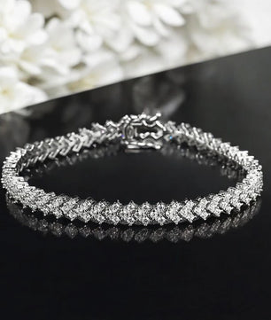 D Color Full Moissanite Tennis Bracelet - Ornalux