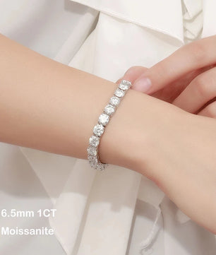 Luxury Moissanite Diamond Bracelet for Women/Men - Ornalux