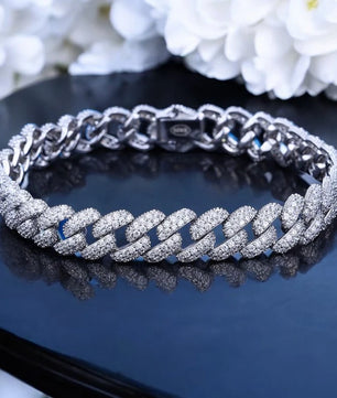 Cuban Bracelet High Carbon Diamond Finish - Ornalux