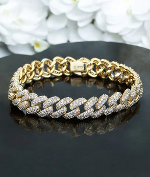 Cuban Bracelet High Carbon Diamond Finish - Ornalux
