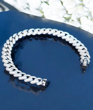 Cuban Bracelet High Carbon Diamond Finish - Ornalux