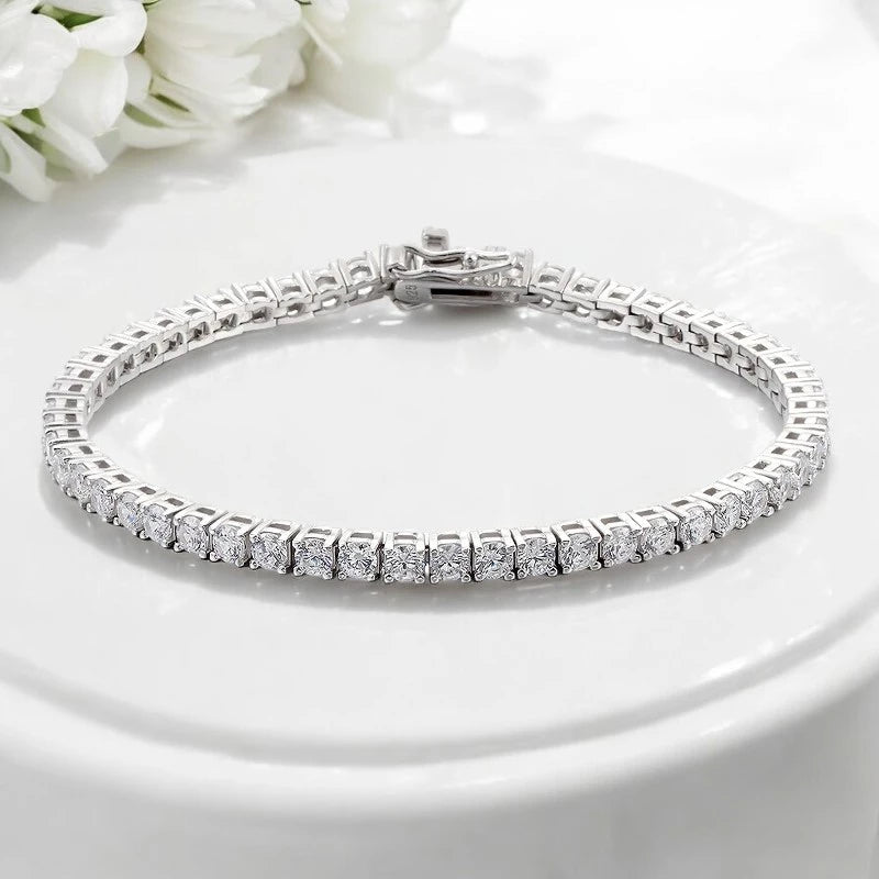 18k Gold Plated Moissanite Tennis Bracelet - Ornalux