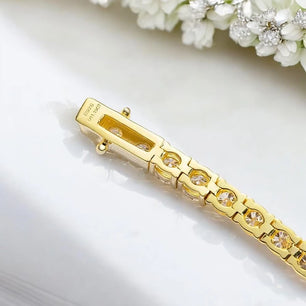 18k Gold Plated Moissanite Tennis Bracelet - Ornalux