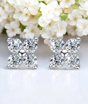 Classic Moissanite Stud Earrings - 4 Stones - Ornalux