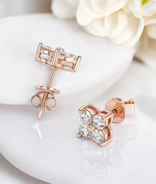 Classic Moissanite Stud Earrings - 4 Stones - Ornalux