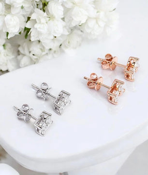 Classic Moissanite Stud Earrings - 4 Stones - Ornalux