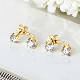 Luxury 2CTTW Moissanite Stud Earrings - Ornalux