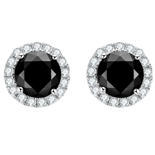 Luxury Black Moissanite Stud Earrings - Ornalux