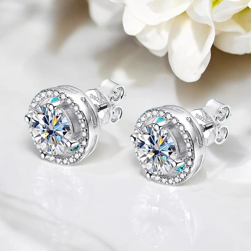 2CT Certified Moissanite Stud Earrings (2 Colors) - Ornalux