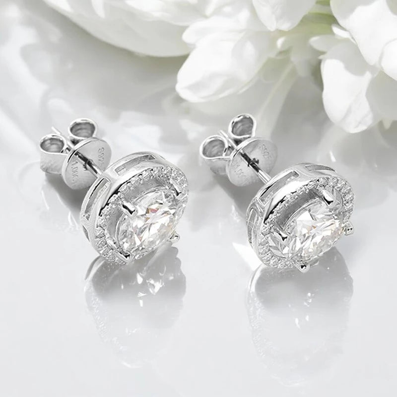 2CT Certified Moissanite Stud Earrings (2 Colors) - Ornalux