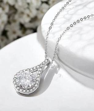 Real Moissanite Water Drop Necklace - Sparkling Gift - Ornalux
