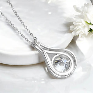 Real Moissanite Water Drop Necklace - Sparkling Birthday Gift - Ornalux