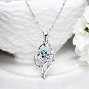 Luxury 1CT Moissanite Pendant Necklace - GRA Certified - Ornalux