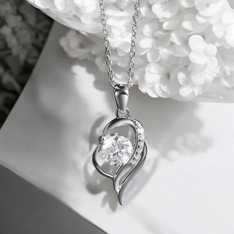 Luxury 1CT Moissanite Pendant Necklace - GRA Certified - Ornalux