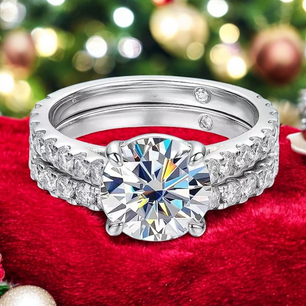 Luxury 4.15Cttw Wedding Diamond Ring Set