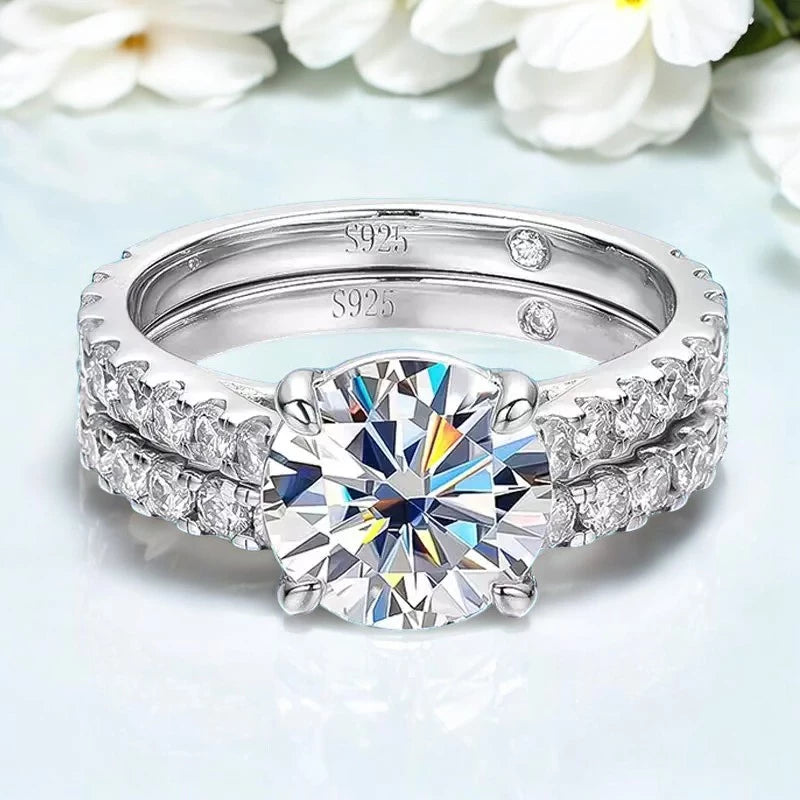 Luxury 4.15Cttw Moissanite Wedding Diamond Ring - Ornalux