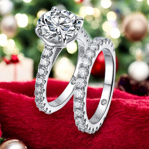 Luxury 4.15Cttw Wedding Diamond Ring Set