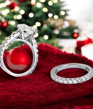 Luxury 4.15Cttw Moissanite Wedding Diamond Ring Set - Ornalux