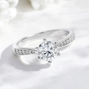 2CT Real Moissanite Diamond Solitaire Engagement Ring - Ornalux