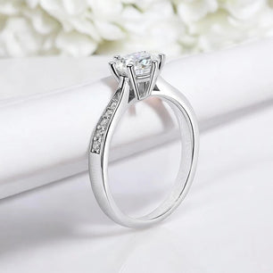 2CT Real Moissanite Diamond Solitaire Engagement Ring - Ornalux