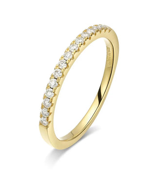 Moissanite Ring Wedding Band 925 Silver 18k Plating - Ornalux