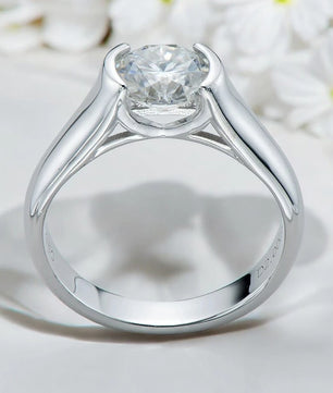 2Ct Moissanite Diamond Solitaire Ring - Ornalux