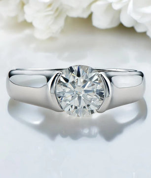 2Ct Moissanite Diamond Solitaire Ring - Ornalux