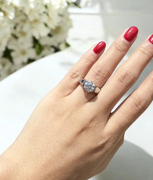 2Ct Moissanite Diamond Solitaire Ring - Ornalux