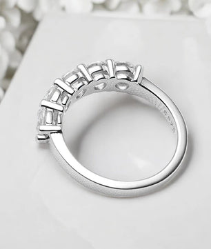 1.5CT Moissanite Diamond Wedding Band Ring - 5 stones - Ornalux