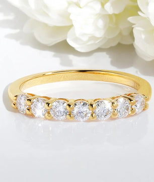 Moissanite Ring 7 Stones Matching Wedding Diamonds - Ornalux