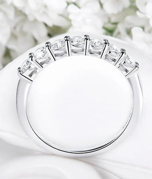 Moissanite Ring 7 Stones Matching Wedding Diamonds - Ornalux