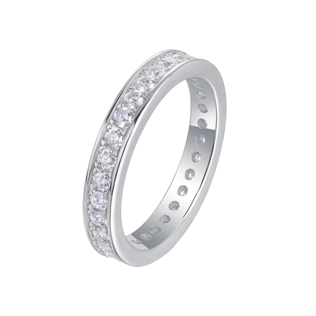 Luxury 2mm Moissanite Eternity Band Ring - Ornalux