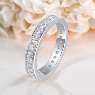 Luxury 2mm Moissanite Eternity Band Ring - Ornalux