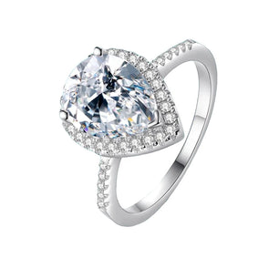 Luxury 3CT Pear Cut Moissanite Ring - Ornalux