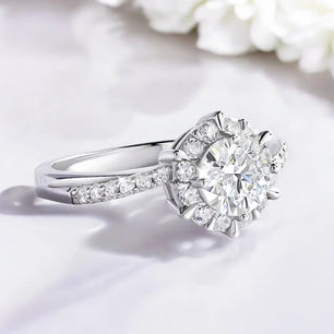 2CT Luxury Certified Moissanite Engagement Ring - Ornalux